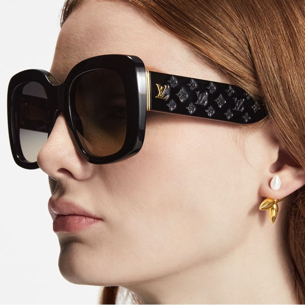 LV empreinte square sunglasses - black